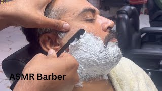 ASMR Barber I Complete Razor Shave Process I Original Audio [upl. by Ytirahc106]