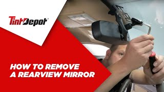 How to Remove a Rearview Mirror  Ford F150 Windshield Tinting [upl. by Neibart]