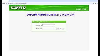 Configuration PPPOE and Wifi Modem ZTE F663NV3A KABELIZ Gpon [upl. by Flatto]