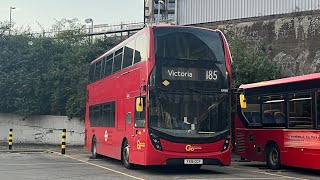 FRV Go Ahead London Route 185 Lewisham Station  Victoria Enviro400 MMC Hybrid EH58 YX16 OCP [upl. by Llekcor]