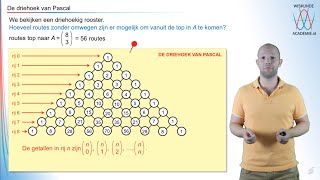 Combinatoriek  de driehoek van Pascal vwo A  WiskundeAcademie [upl. by Chaney]