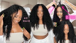 The Perfect 90s Layered Yaki Textured Middle V Part Wig For Natural amp Relaxed Hair Ft My First Wig [upl. by Jerold]