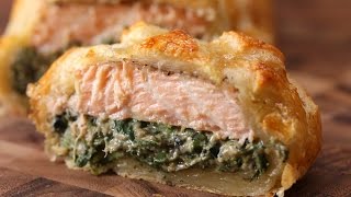 Puff Pastry Salmon Salmon Wellington [upl. by Nnyleve10]