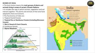 Biodiversity of India RealmsBiomes Biogeographic zones Biological Hotstop areas [upl. by Neelrahs]