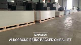 Alucobond being packed on pallets [upl. by Eliades]