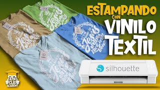 Paso a Paso😍 VINILO TEXTIL con Cameo 4 para estampar CAMISETAS en casa [upl. by Abil]