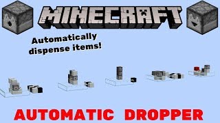 Minecraft 5 Automatic DispenserDropper Designs Automatically Dispense Items [upl. by Eigla836]