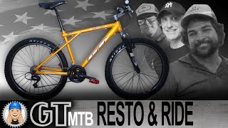 Retro GT Mountain Bike Restoration and Ride [upl. by Manya]