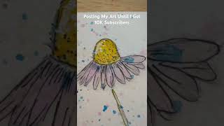 Chamomile Watercolor Painting youtubeshorts shortvideo watercolorpainting shorts [upl. by Thielen97]