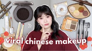 TESTING VIRAL CHINESE MAKEUP ❤️ [upl. by Halpern787]