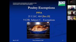 NMPAN Webinar Poultry Processing Exemptions Revisited 52517 [upl. by Akli]