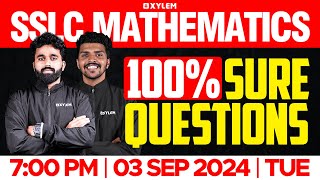 SSLC Mathematics  100 Sure Questions  Xylem SSLC [upl. by Arej369]