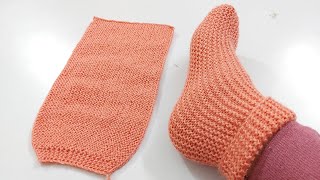 Very Easy Knitting Socks  Shoes  Gents  Ladies Socks  आसान लेडीज सॉक्स  शूज कनिट्टिंग [upl. by Rennoc]