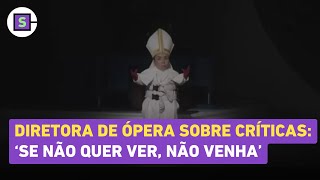 Ópera Sancta na Alemanha causa malestar no público e diretora rebate críticas [upl. by Ahsimik958]