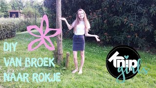 DIY Van broek naar rokje  KNIPgirl Jasmijn [upl. by Laban]