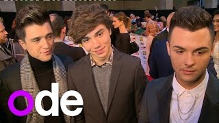 Pride of Britain Awards 2014 Union J reveal what makes them cry and they talk X Factor [upl. by Yleve94]