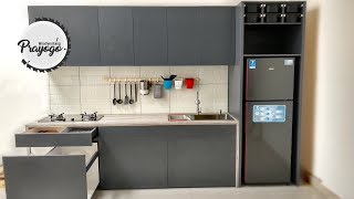 Membuat Kitchen Set Minimalis Modern Part I  Built Kitchen Cabinet [upl. by Hickie]