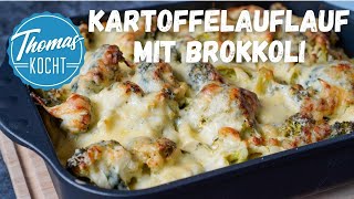 KartoffelBrokkoliAuflauf mit Käse überbacken  einfach und gut [upl. by Paschasia]