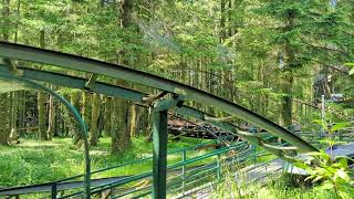 Treetops Roller Coaster Ride At Oakwood Theme Park [upl. by Pomcroy732]