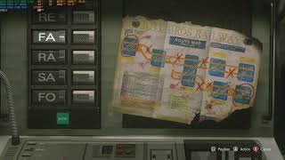 Resident Evil 3  Train Control Route Puzzle Walkthrough [upl. by Enirtak573]