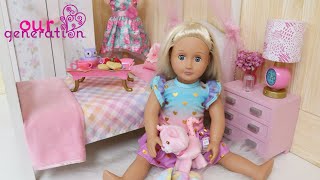 OUR GENERATION DOLL ROOM TOUR AND DECORATION [upl. by Lanor528]