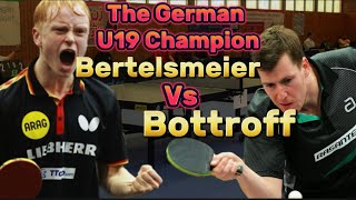 😱INSANE TABLETENNIS by The U19 GERMAN CHAMPION Andre Bertelsmeier Vs Erik quot THE BEASTquot Bottroff [upl. by Fitzsimmons960]