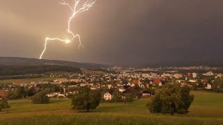 1 September 2024  Gewitter Schälchlihoger Urdorf  1958  2223 Uhr [upl. by Einniw]