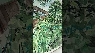 I painted a peaceful cottage 🤩😱🏞 painting ytshorts [upl. by Kcered]