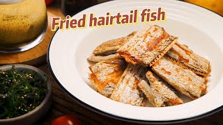 Fried fish with hairtail is simply amazingcooking kosmos honey killer beeheath riles pecan rub [upl. by Niawat]