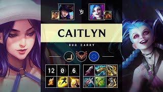 Caitlyn ADC vs Jinx Perfect KDA Legendary  EUW Grandmaster Patch 1421 [upl. by Callista]