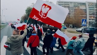 Marsz Niepodległości 🇵🇱 JastrzębieZdrój marszniepodległości [upl. by Bencion]