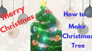 Homemade CraftsDIY Christmas tree with crepe paper [upl. by Gnivre]