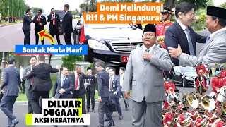 Sigapnya Pengawal Presiden Prabowo Buat Terkejut Pengawal Singapura Smp Minta Maaf PM Wong Terkagum [upl. by Nylrehc]