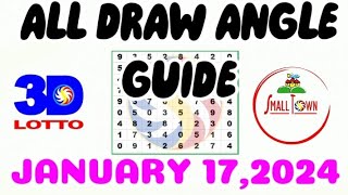 SWERTRES ALL DRAW ANGLE GUIDE TODAY 3D NATIONAL3D LOTTOALL STL SWER3 VISMIN JANUARY 172024 [upl. by Solracnauj]