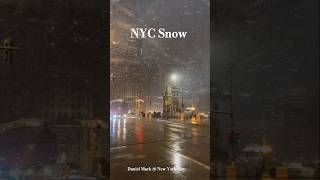 Snowfall ❄️ At New York City newyorkcity travel newyork4k timessquare4k usa nyc [upl. by O'Hara946]