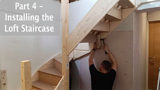 Loft Staircase part 4  Building the stairs [upl. by Cyrille]