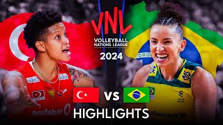 🇹🇷 TURKIYE vs BRAZIL 🇧🇷  Highlights  Womens VNL 2024 [upl. by Nona]