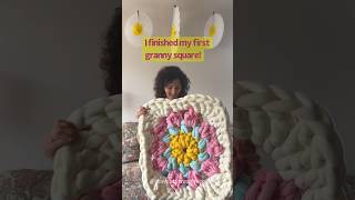 Chunkiest granny square ever grannysquare crochet [upl. by Asirehc]