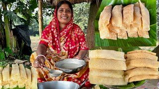 ১০ মিনিটে খুব সহজেই দুই রকম পাটিসাপটা পিঠা রেসিপি।। Patishapta pitha recipe [upl. by Aleit]