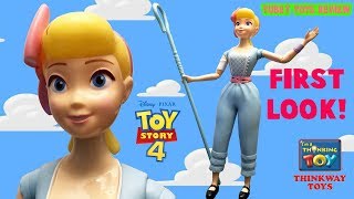 NEW Toy Story 4 Movie Toys Thinkway Toys Bo Peep Poseable Talking Action Fig Tubey ToysReview [upl. by Enihpets205]