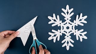 Beautiful Paper Snowflake 74  How to make paper snowflakes out of paper  Christmas Decor [upl. by Jedidiah]