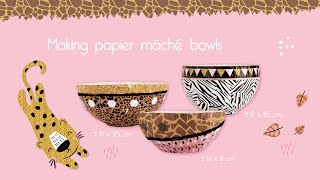 Instruction  Making Paper Mache Bowls [upl. by Arrej]