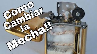 Zippo ARMOR Como se CAMBIAR la MECHA [upl. by Rabelais]