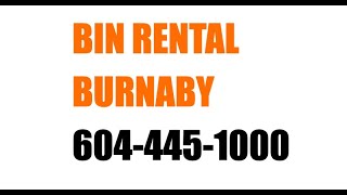 bin rental Burnaby by Orange Bins [upl. by Nirol]