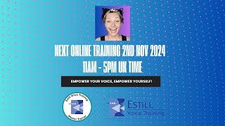 Estill Voice Training  Online Workshop Date [upl. by Getraer]