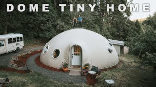 Concrete Dome Tiny Home  Full Tour 800 sqft [upl. by Mauri]