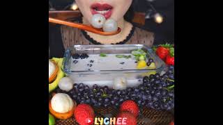 ASMR FRUIT PLATTER FRUIT CEREAL BERRIES LYCHEE AVOCADO GRAPES ACHACHA KIWIBERRIES 咀嚼音 먹방 [upl. by Dearborn20]