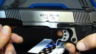 Springfield Armory 1911A1 Loaded Stainless Steel Combat Unboxing  Shooting Video [upl. by Ysabel]