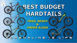 Best Budget Hardtail Mountain Bike  5 Budget Friendly MTBs under 1000  Buyers Guide 2022 2023 [upl. by Bertina628]