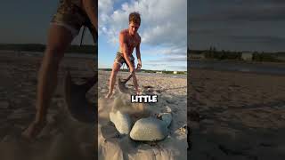 Stones In Sand Castle Prank 🏰🪨shorts [upl. by Eraste]